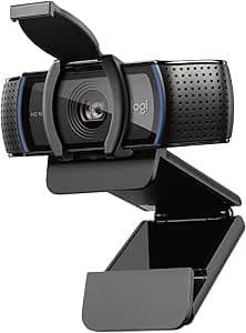 Webcam Full HD Logitech C920s com Microfone Embutido e Proteção de Privacidadepara Chamadas e Gravações em Video Widescreen 1080p - Compatível com LogitechCapture